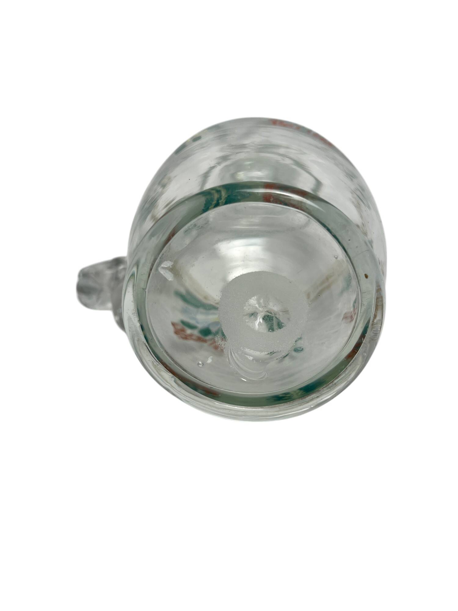 Enameled glass carafe with flower decoration circa 1900