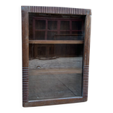 Art Deco wall display cabinet in Burmese teak
