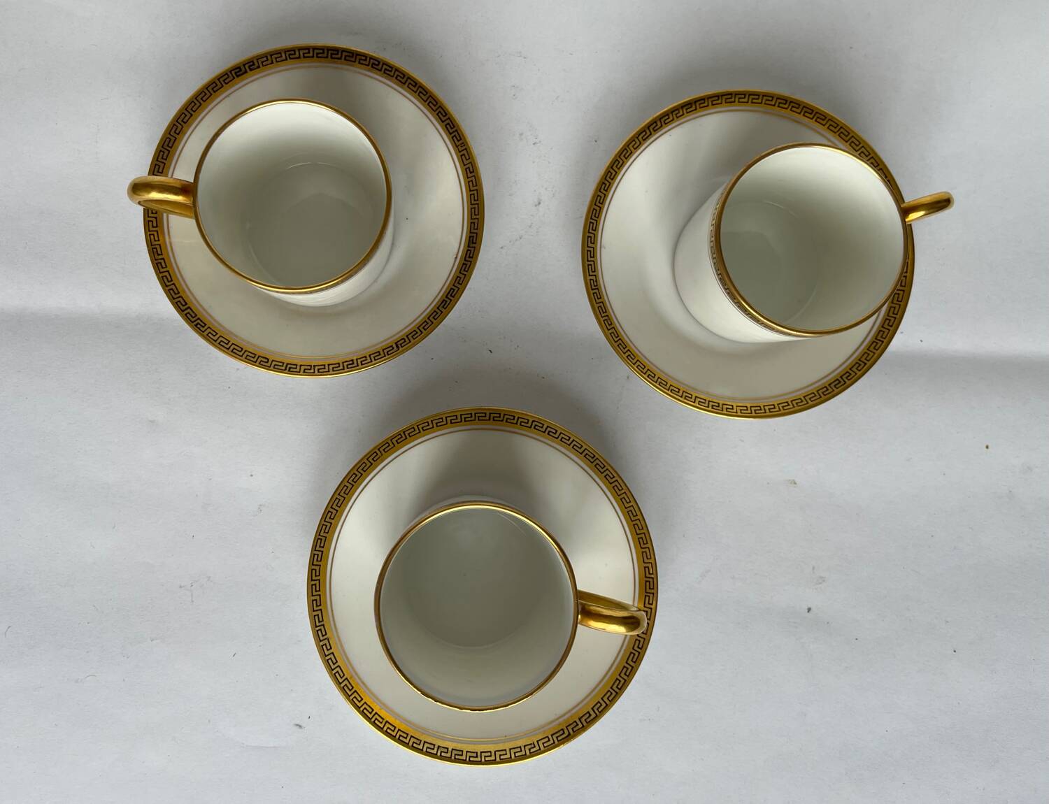 3 fine porcelain coffee cups