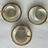 3 fine porcelain coffee cups