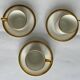 3 fine porcelain coffee cups