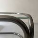rotating coffee table drop in tubular chrome metal, glass and mirror, design 1970