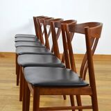 Series of 6 Danish Teak Chairs by Carl Ewent Ekstrom 1960