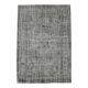 7x9 distressed black vintage rug, 205x292cm