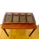 Vintage teak plateau attributed to Digsmed with four ramekins in glass.