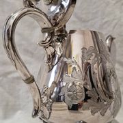 Napoleon III teapot in silver-plated metal – 19th century – Rococo decoration