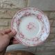 Assiette creuse Sarreguemines modèle Cérès décor fleurs rose Terre de Fer