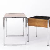 Vintage set, side table + flowers pot table, 1960s
