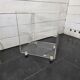 1970s Plexiglas side table on wheels