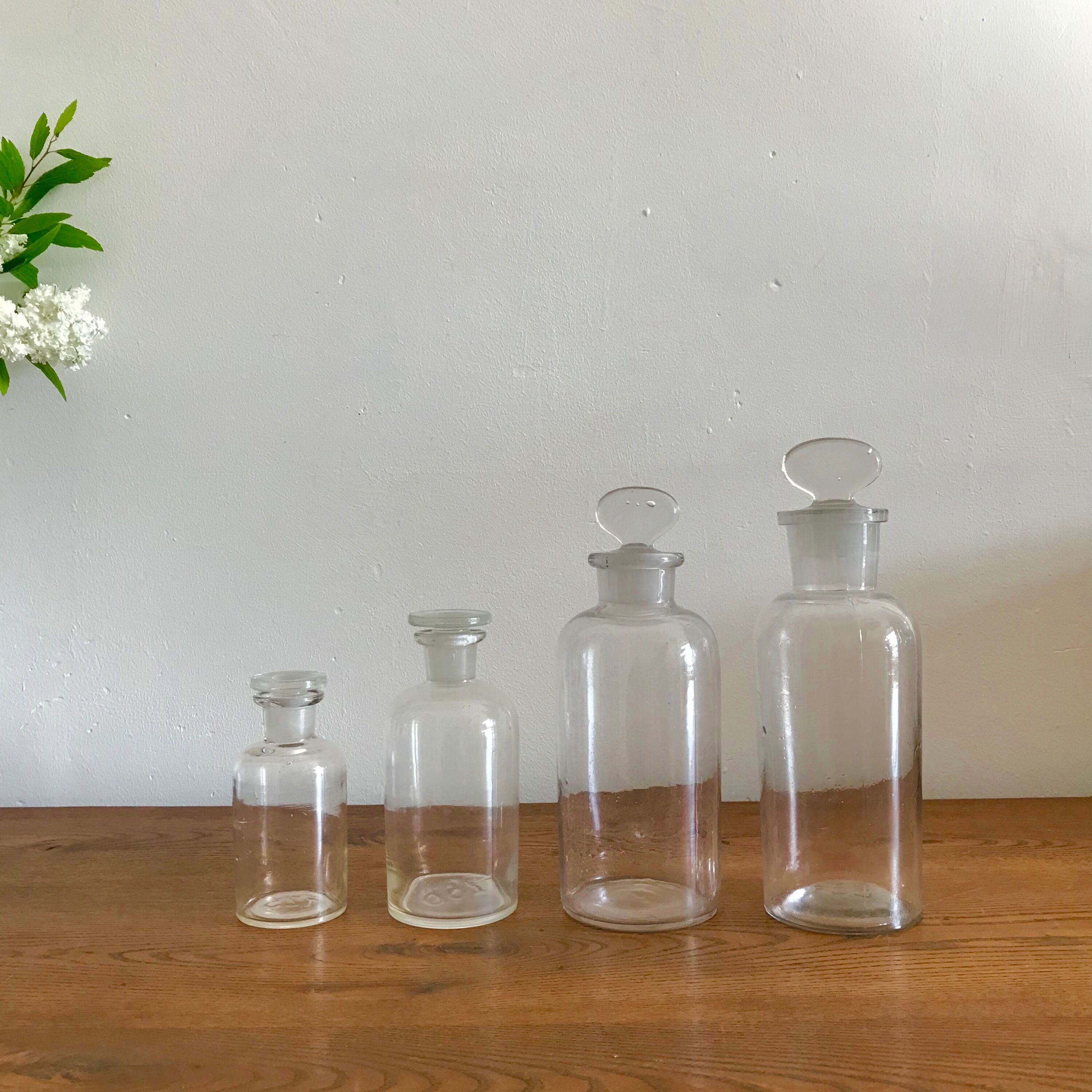 Flacon apothicaire en verre
