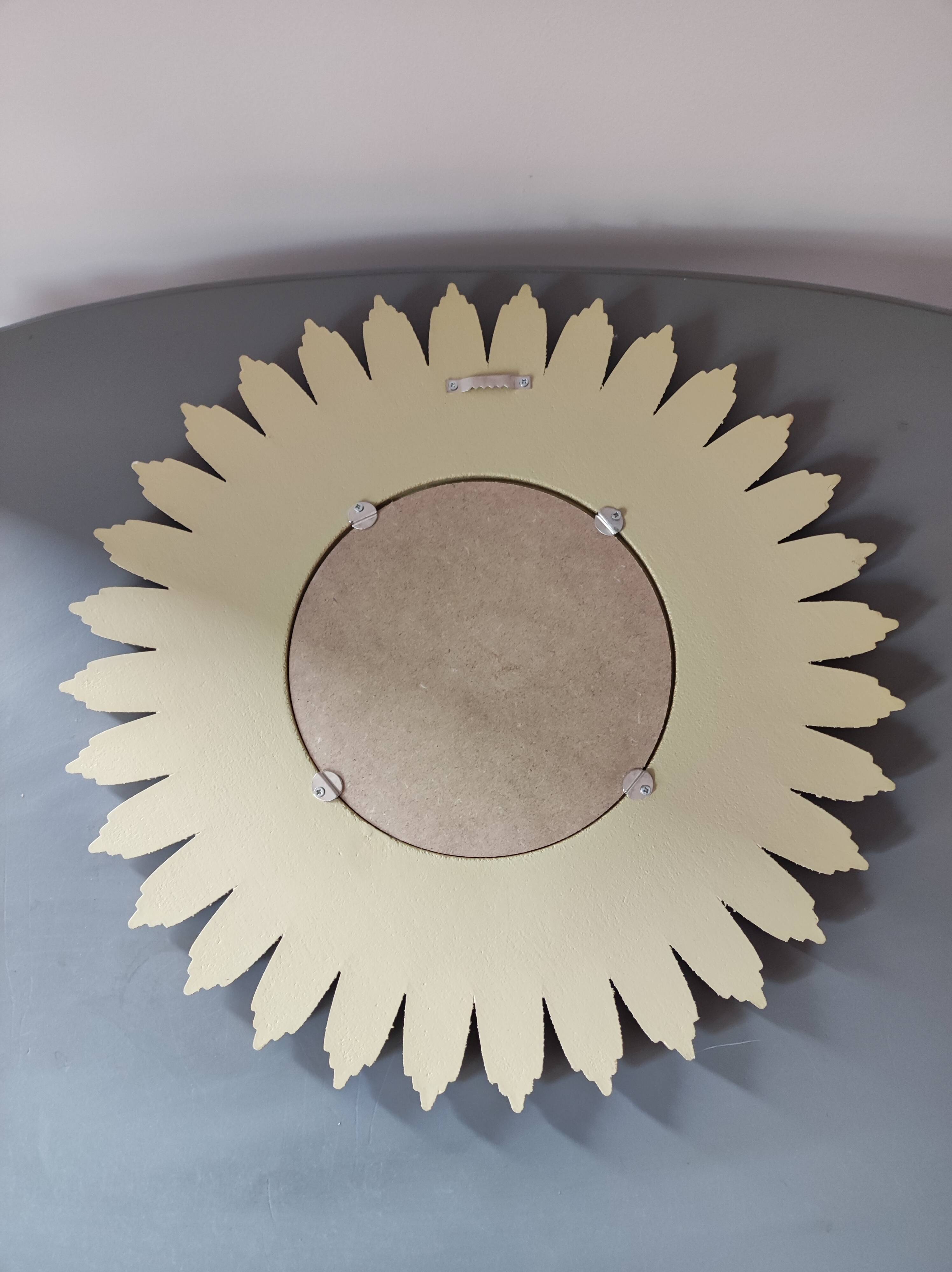 Sun mirror gilded wood frame / Diameter: 40 cm