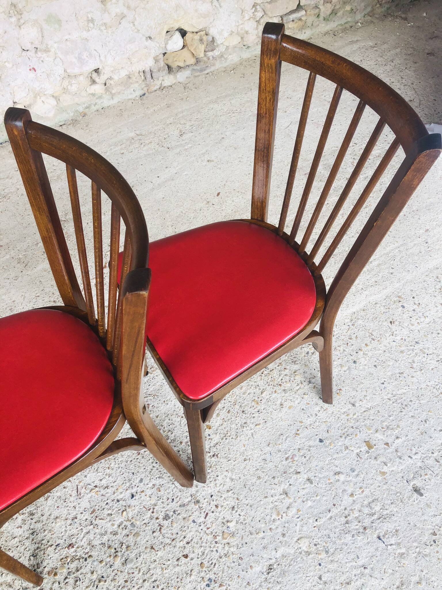 Pair of bistro chairs model # 153 by Baumann, circa 50/60