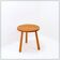 Table d'appoint vintage en bois massif avec pieds arrondis