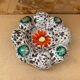 Antique Ashtray VALLAURIS Style Speckled Ceramic Vintage