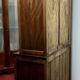 Professional furniture: bookcase with solid wood blind filing cabinet circa 1880