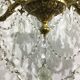 5 light bronze and crystal chandelier