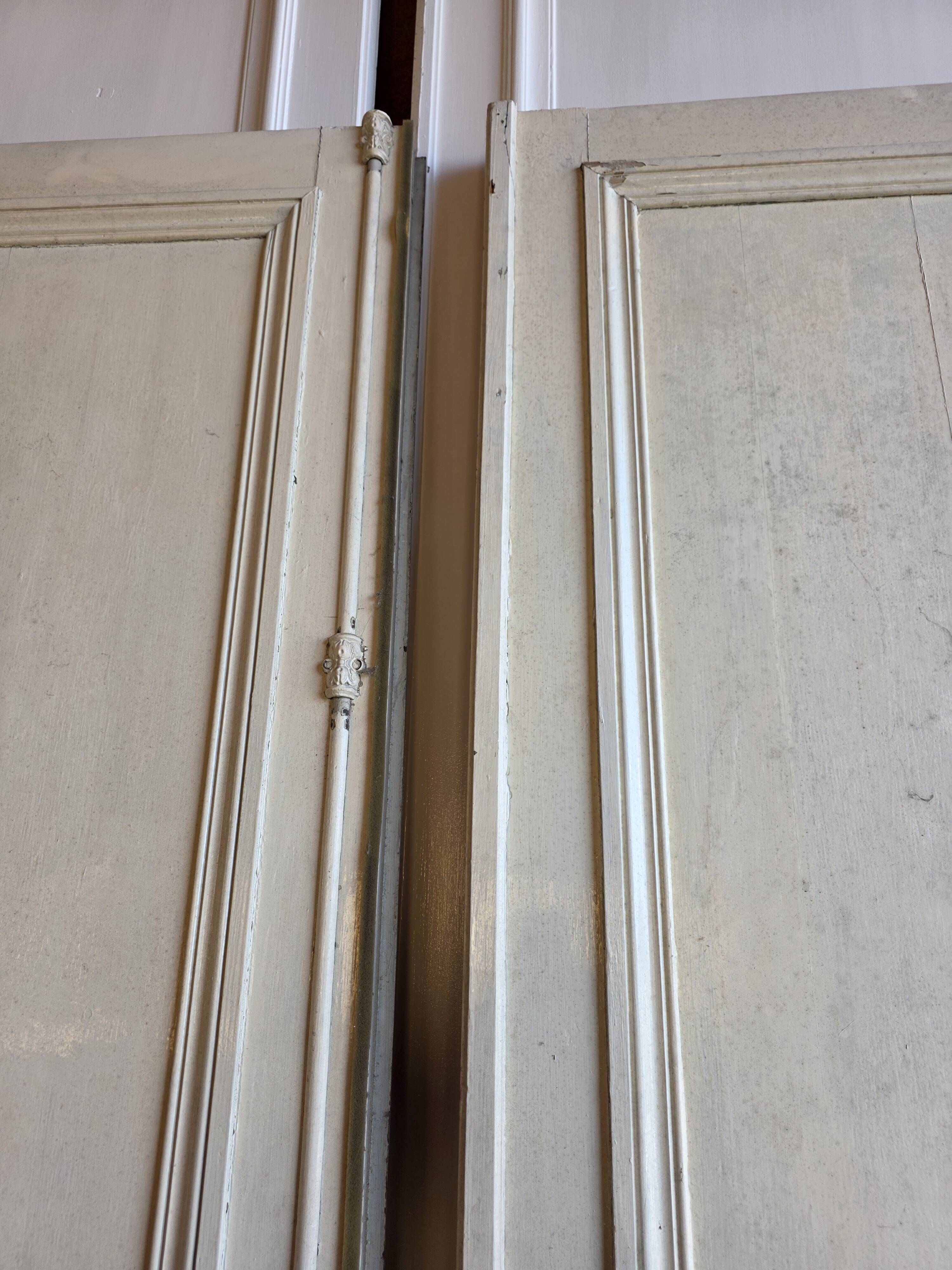 3 paires de portes de séparation du XIXème s.