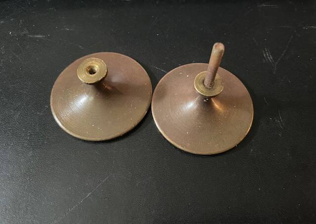 pair of bronze handle knobs from the Empire period for furniture