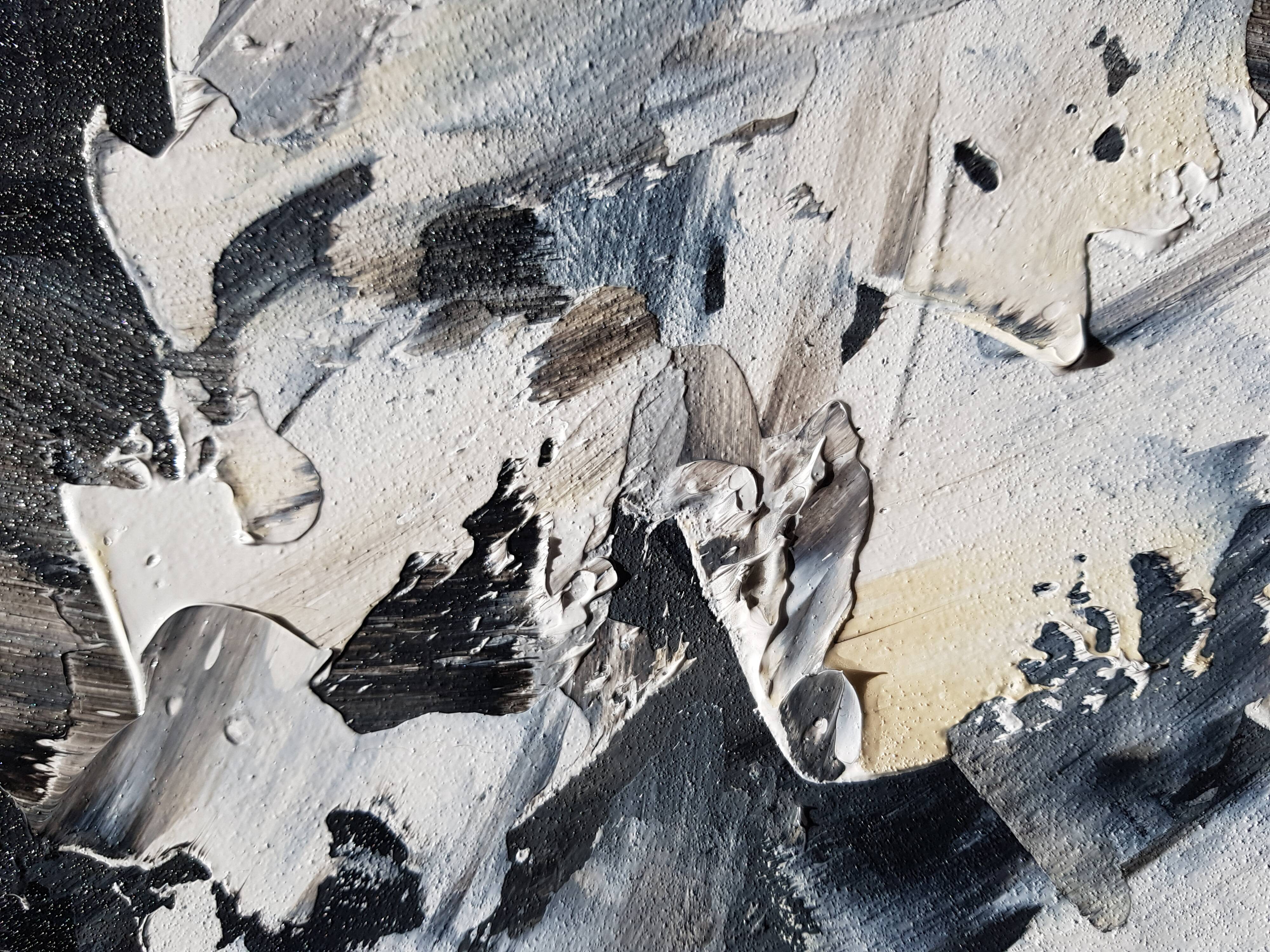 Tableau peinture abstrait "clandestin"