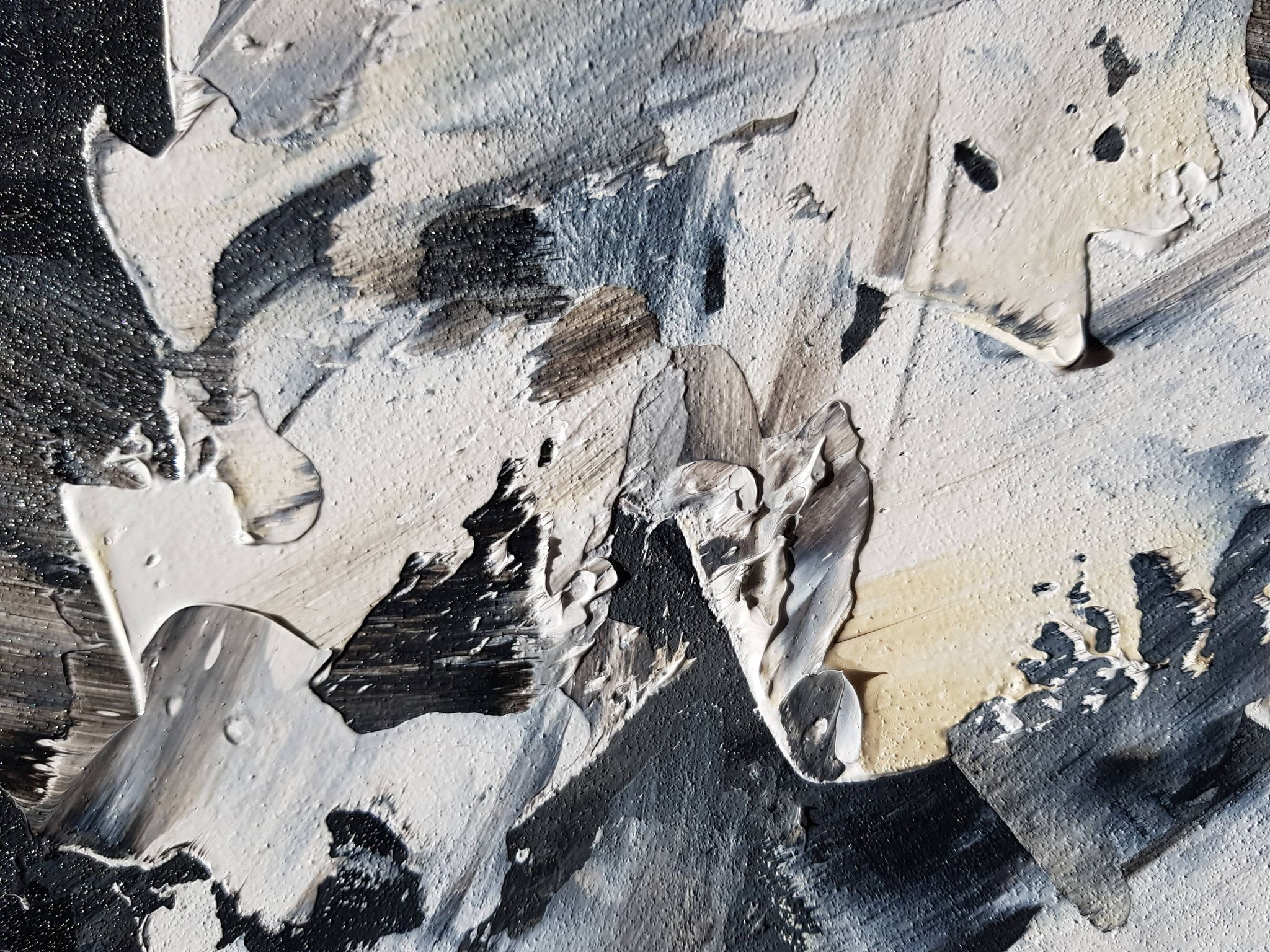 Tableau peinture abstrait "clandestin"