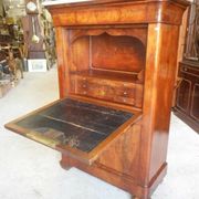 Louis Philippe mahogany secretary with flap and marble top