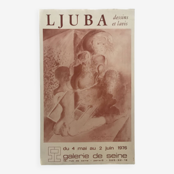 Popović LJUBA, Galerie de Seine, 1976. Original poster