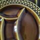 Ensemble de 4 assiettes compartimentées Digoin Sarreguemines