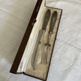Service de couverts à gigot en argent dans leur étui