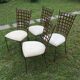 Set of 4 wrought iron chairs