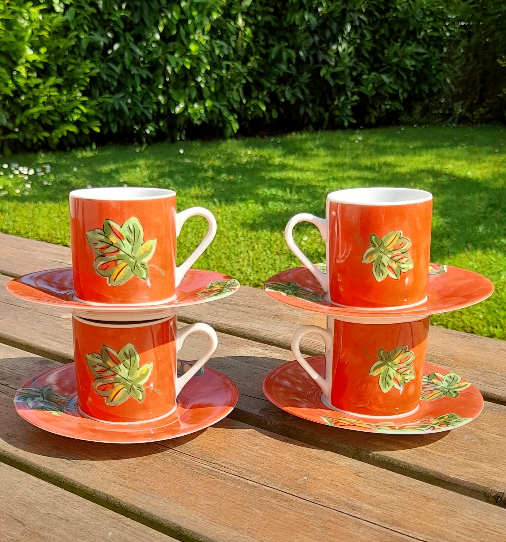 Lot De 13 Tasses Et 12 Sous-tasses Guy Degrenne Modulo – Occasion En Bon état, Couleur Blanc, Service Café Complet