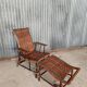 Chaise longue - vintage rattan wicker deckchair
