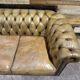 Chesterfield 3-seater leather sofa - 1960s