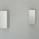 Pair of vintage wall lights, matte white metal, France 1970.