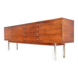 Rare grand buffet vintage en palissandre brésilien de Bartels fabriqué dans les années 1960