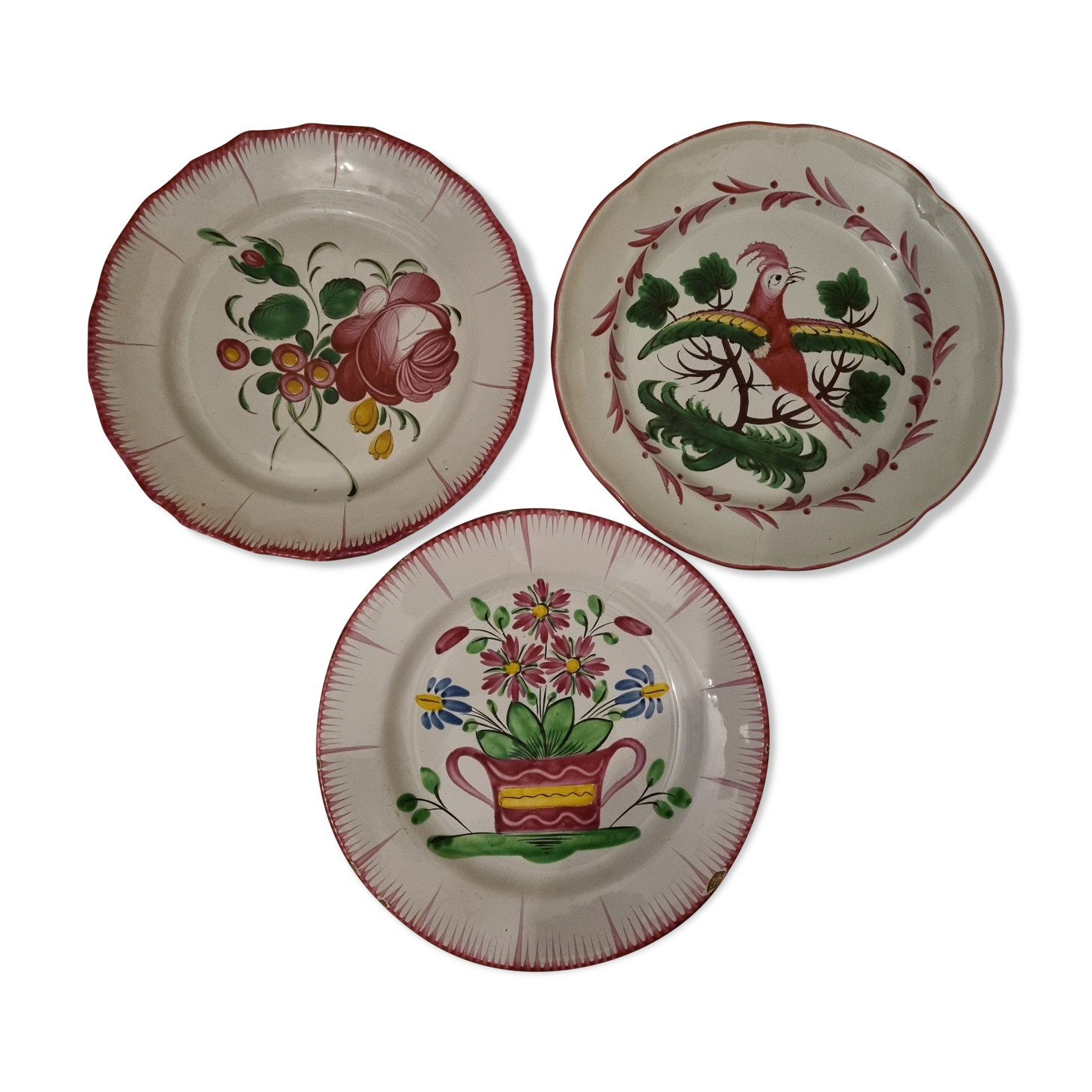 Lot earthenware plates Les Islettes XVIIIth century