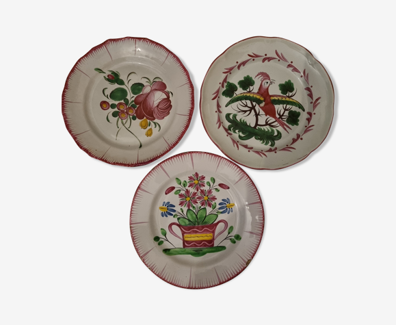 Lot assiettes en faïence Les Islettes XVIIIème siècle