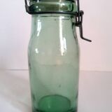 Old jar the ideal green glass