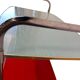 Vintage red mint and blue rolling table/bar cart/tea cart.