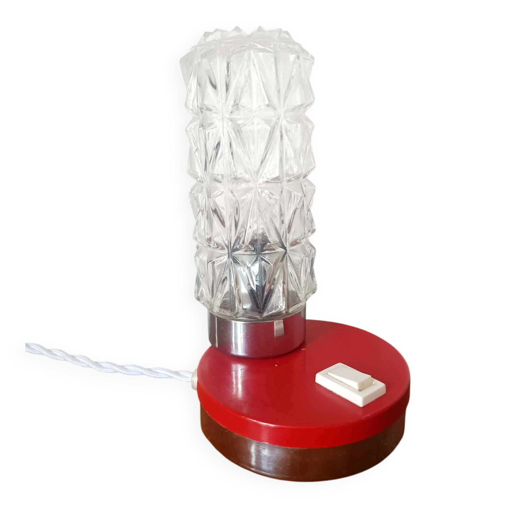 Space age night light glass 1970