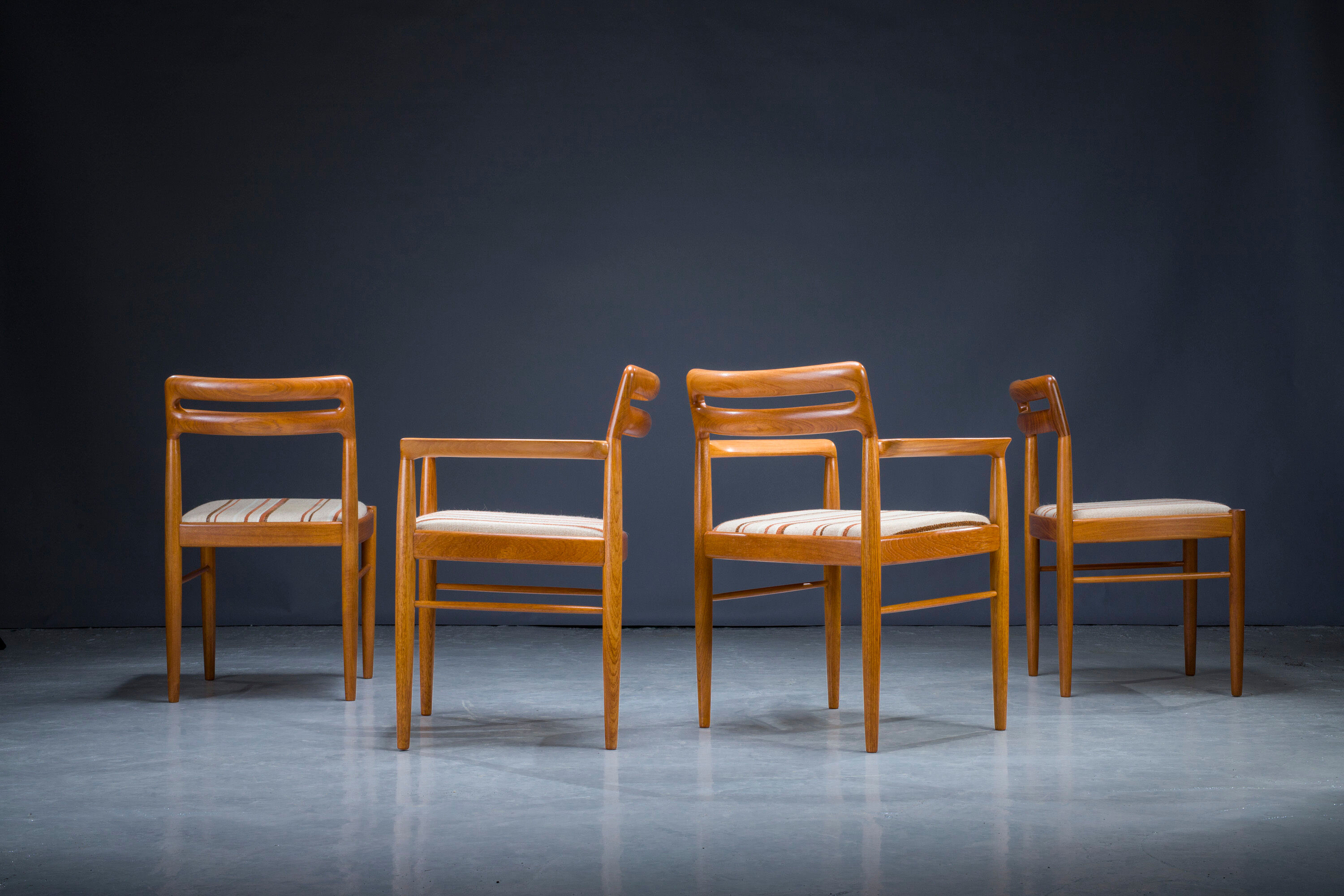 Mid-Century Danish Teak Dining Chairs by HW Klein for Bramin, 1970s, Set of 4