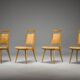 Mid-century modern dining chairs attributed to Ernst Martin Dettinger for Lucas Schnaidt, 1950s, set of 4
