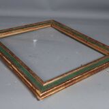Italian frame patinated gilded wood 36x29,5 foliage 30x24 cm SB