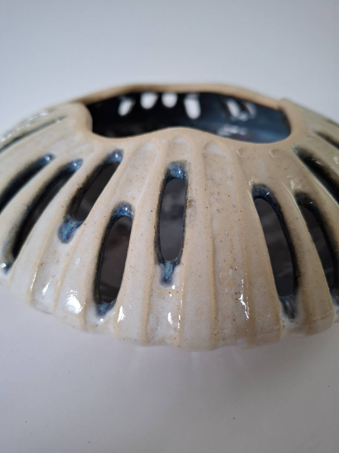 Vintage ceramic openwork vase