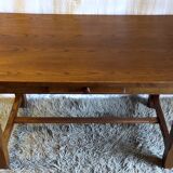 Table style farmhouse table in solid wood.