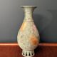 Japanese green and gold copper vase