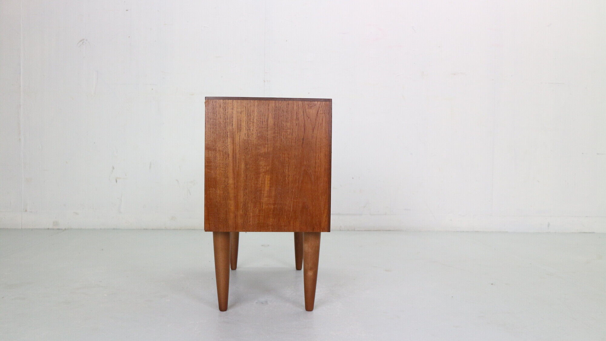 Scandinavian modern teak chest of drawers, small cabinet 1960 denmark