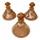 Set of 3 old perfume bottles + vintage pink molded glass stopper #b470