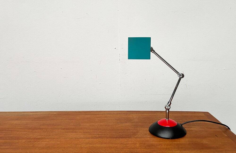 Lampe de table minimaliste de l'ère spatiale allemande du milieu du siècle par Hoffmeister Leuchten, années 1960