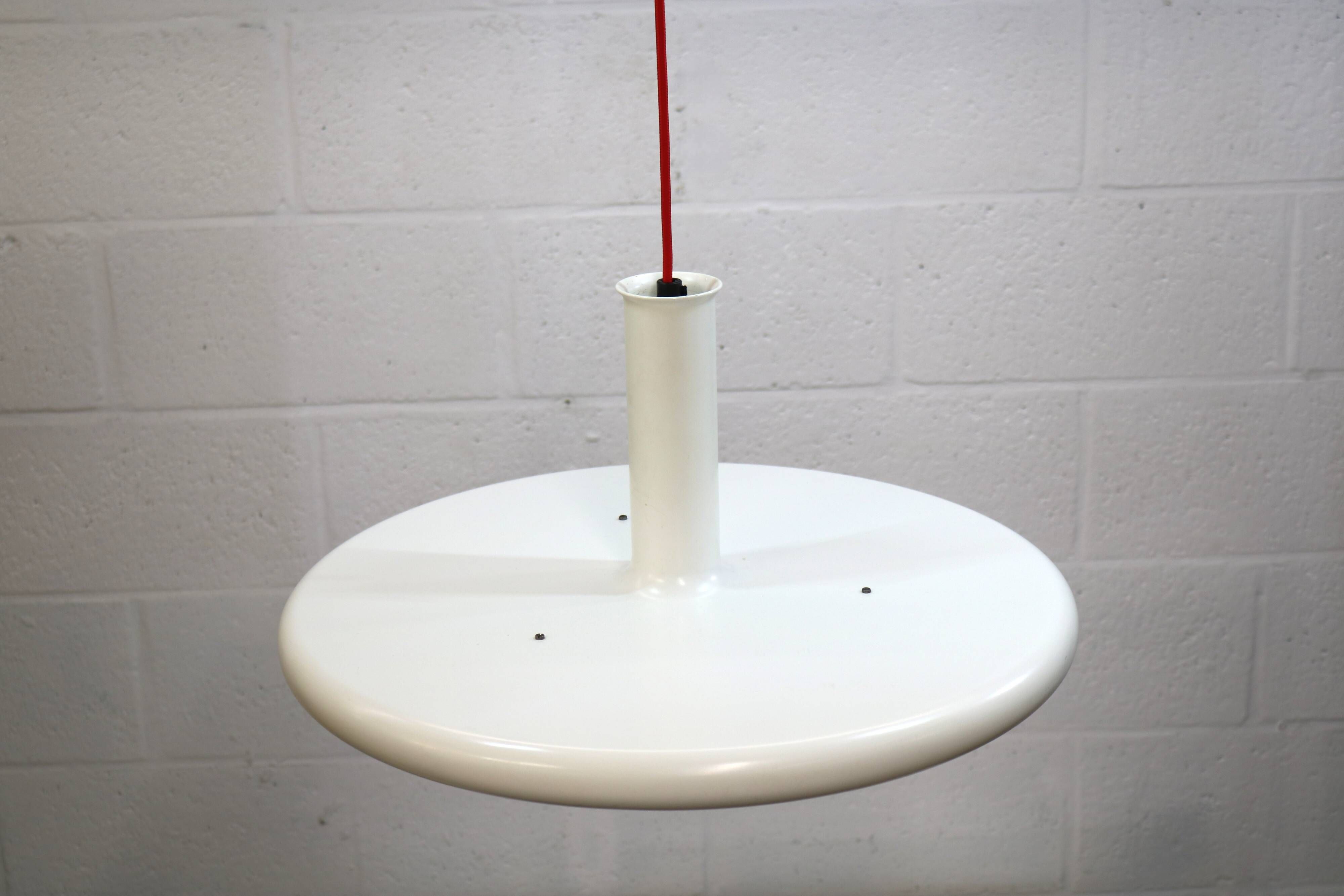 White XL Fog & Morup Optima Pendant Lamp: Hans Due Design, Denmark 1970s