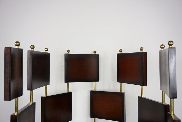 Wooden and brass screen